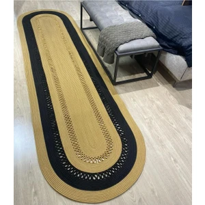 Moda Cardin Jüt Çift Taraflı Oval Halı