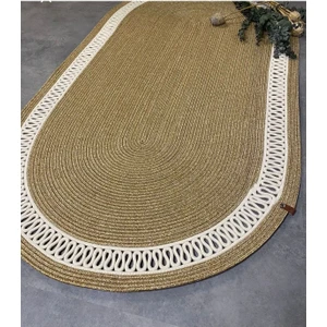 Moda Cardin Jüt Çift Taraflı Oval Halı