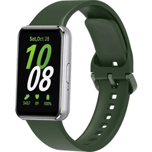 Galaxy Fit 3 Silikon Kordon KRD-110 Strap Kayış-Koyu Yeşil