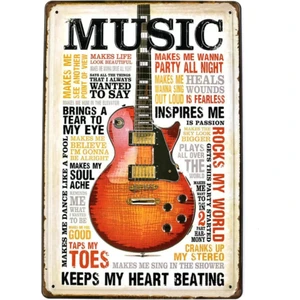 Koleksiyon Music Metal Plaka Levha 20X30CM