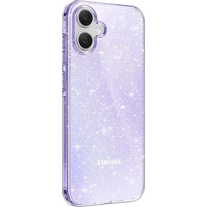Samsung Galaxy A05 Uyumlu Simli Tasarımlı Full Korumalı Silikon Kılıf - Mor