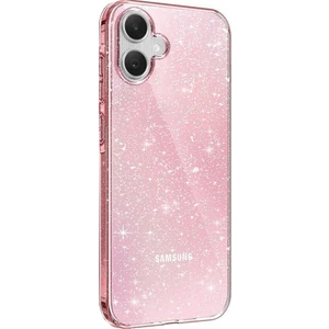 Samsung Galaxy A05 Uyumlu Simli Tasarımlı Full Korumalı Silikon Kılıf - Pembe
