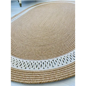 Moda Cardin Jüt Çift Taraflı Oval Halı