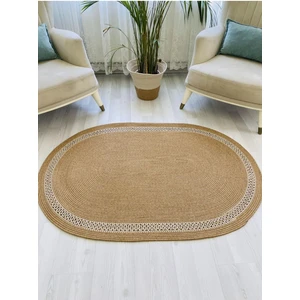 Moda Cardin Jüt Çift Taraflı Oval Halı