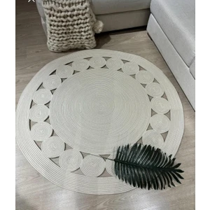 Moda Cardin Jüt Çift Taraflı Yuvarlak Halı