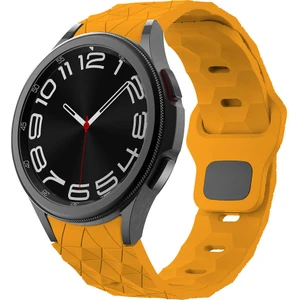 Galaxy Watch 5 40MM KRD-116 20MM Futbol Desenli Spor Tasarımlı Silikon Kordon-Sarı