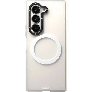 Galaxy Z Fold 6 Uyumlu Kılıf Magsafe Şarj Özellikli Hidden Sand Serisi Kapak Beyaz