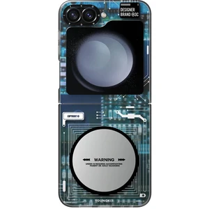 Galaxy Z Flip 6 Uyumlu Kılıf Magsafe Şarj Özellikli Technology Serisi Kapak Mavi
