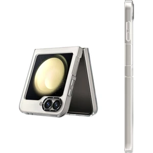 Galaxy Z Flip 6 Uyumlu Kılıf Magsafe Şarj Özellikli Hidden Sand Serisi Kapak Beyaz