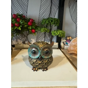 Dekoratif Bilge Baykuş Biblo Polyester