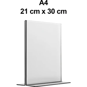 Trend Pleksi A4 T Tipi Broşürlük (21cm X 30cm )