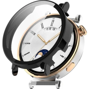 Huawei Watch Gt4 41MM ile Uyumlu Ekran Koruyucu Cam ve Kasa Koruyucu Kılıf Sert Pc