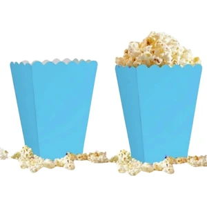 Popcorn Kutusu (Mısır , Cips Kutusu) 16'lı Mavi
