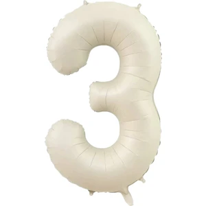 Ngüzel Party 3 Yaş 76 Cm Krem Rakam Folyo Balonu