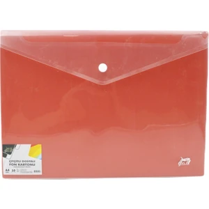 25X35 Fon Kartonu 120 gr 10 Renk ve 300 Mikron Çıtçıtlı Dosya GEN-9121