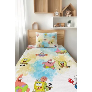 Talia Home Süngerbob Spongebob Patrick Desenli Tek Kişilik Çocuk Pike Takımı