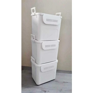 Motek  Mybox 3X30 Litre Kulplu Çok Amaçlı Organizer Saklama Kutusu-Mt-35