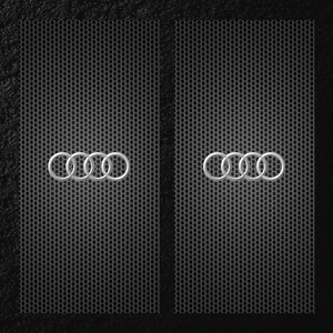 Modifiye Fabrikası Araç Kapı Direği Kaplama Folyosu Uv Baskılı 2'li SET-50X24 Audi