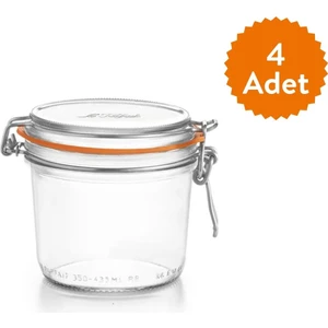 Le Parfait Super Terrines Klipsli/contalı Cam Kavanoz 350 ml (4 Adet)