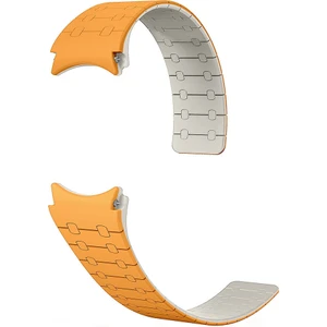 Galaxy Watch 5 Pro 45MM KRD-111 20MM Çizgili Desenli Silikon Kordon-Turuncu