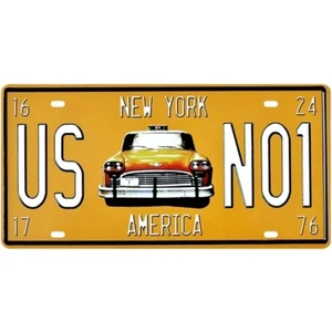 Koleksiyon Newyork Taxi Metal Plaka 15X30CM