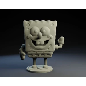 3duman Sünger Bob Kare Pantolon Figürü - Gri - 15 cm