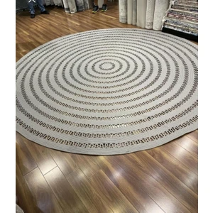 Moda Cardin Jüt Hasır El Örgüsü Halı Kilim Yıkanabilir Çift Taraflı Yuvarlak