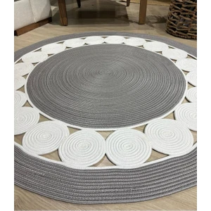 Moda Cardin Jüt Çift Taraflı Yuvarlak Halı