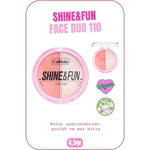 Note Cosmetics Callista Shine & Fun Face Duo Allık & Aydınlatıcı Paleti 110 Party Gang