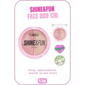 Note Cosmetics Callista Shine & Fun Face Duo Allık & Aydınlatıcı Paleti 130 Shine Squad