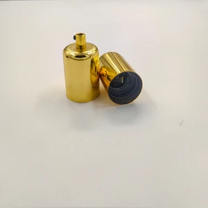 Dekoratif Metal Lale E27 Duy Gold Renk ve Demir Kablo Kilidi. (1 ADET)