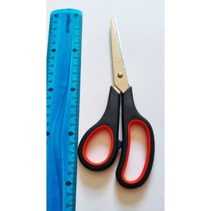 Okul Ofis Büro Ev Terzi Makası 30CM Siyah - Kırmızı Saplı