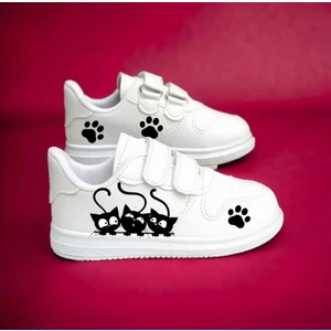 Lias Shoes Kediler Baskılı Çocuk Spor Ayakkabı Sneaker