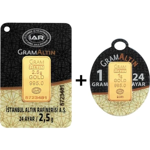 Tuğrul Kuyumculuk 3,5 Gram (2,5+1) Külçe Gram Altın 24 Ayar