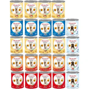 Premium Yüksek Proteinli Karışık Konserve Yaş Köpek Maması 415GR x 24 Adet