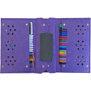 Next Craft Kalemlik Çanta Tablet Boya Kalem Defter Düzenleyici Çanta 4 Gözlü Çok Amaçlı