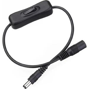 Anahtarlı Dc Adaptör Güç Power Dişi Erkek Bağlantı Kablosu 5.5x2.1mm