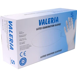 Valeria 6 Paket Lateks Pudralı Mua. Eldiveni 100'LÜ S