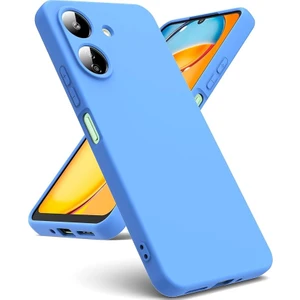 Xiaomi Redmi 13C / Poco C65 Kılıf Yüksek Kalite 3D Kamera Korumalı Içi Kadife Lansman Liquid Silikon Kapak