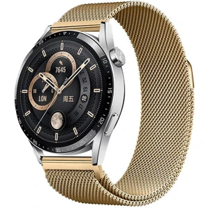 Galaxy Watch 42MM Band-12 20MM Metal Hasır Kordon-Gold