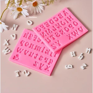 Tombul Harf Alfabe Harfler Seti, 2 Silikon Kalıp Seti, K-791 K-792