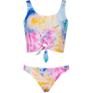 Vintage Tankını Kız Bikini - Pembe - Pembe