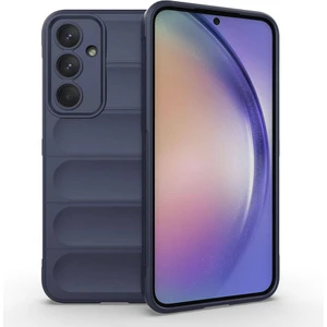 Case 4u Galaxy A35 Kılıf Esnek Tpu Oyuklu Arka Yüzey Tasarımlı Etnik Silikon Kapak Lacivert
