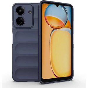 Case 4u Xiaomi Redmi 13C Kılıf Esnek Tpu Oyuklu Arka Yüzey Tasarımlı Etnik Silikon Kapak Lacivert