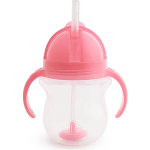 Tıklama Kilitli  Uçlu Pipetli Alıştırma Bardağı, 6AY+, 207ML, Pembe, 1 Adet
