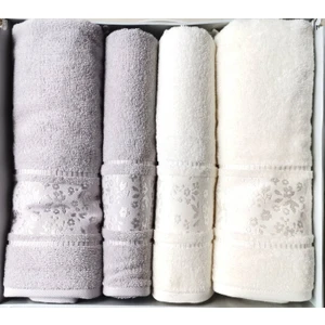 Camellıa Grı-Krem Best Set Hamam Takımı