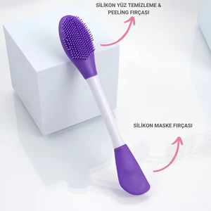 Silikon 3 Taraflı Yüz Temizleme Ve Maske Fırçası - Silikon Yüz Temizleme & Peeling Ve Maske Fırçası
