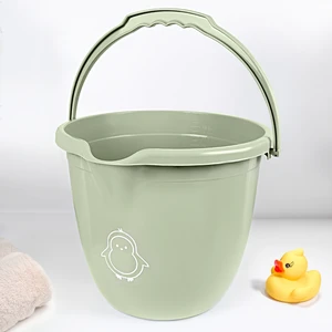 Meleni Baby Bebek Banyo Su Kovası - Çok Amaçlı Figürlü Kova 13 Lt - Yeşil