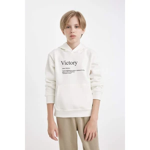 Erkek Çocuk Baskılı Kapüşonlu Sweatshirt D3092A824AU