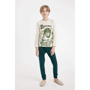 Erkek Çocuk Pijama Takım Marvel Uzun Kollu Üst Beli Lastikli Uzun Alt D4366A824WN